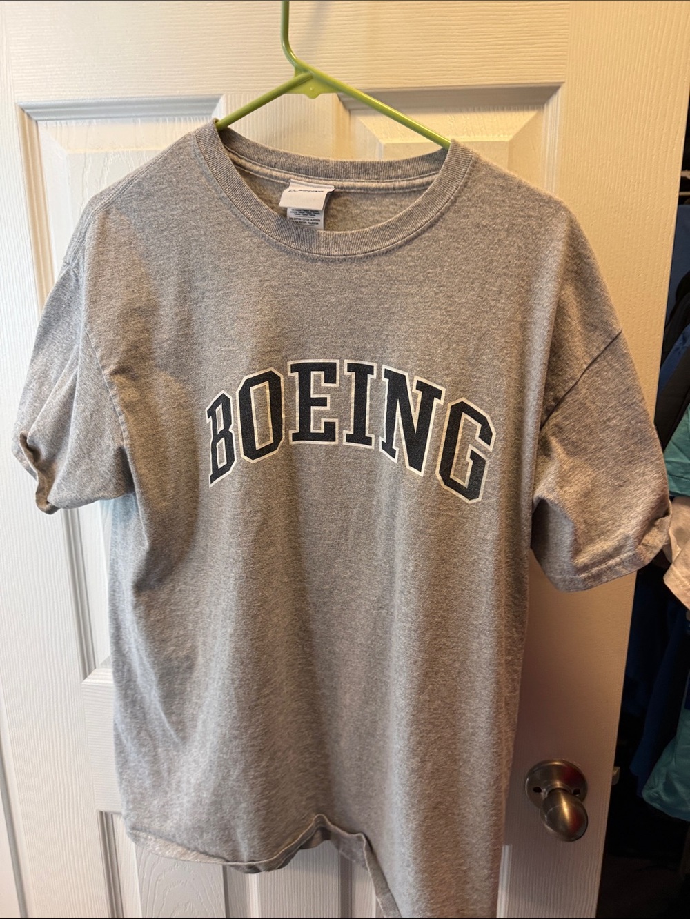 Boeing Men's Short Sleeve Tee in Heather Gray